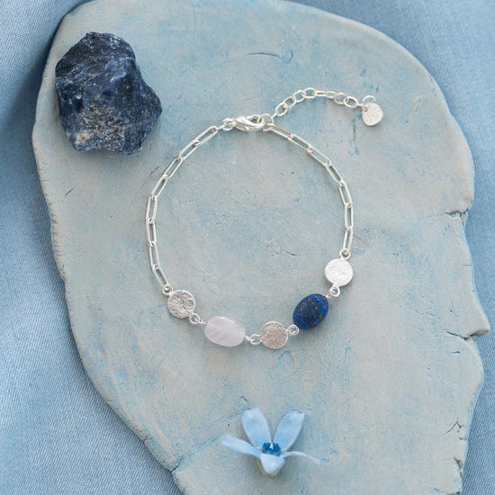 Armband Aesthetic Lapis Lazulli en Rozenkwarts