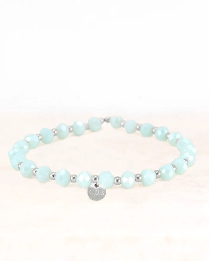 Armband dara zilver en aqua - conceptstore Liefs uit Zierikzee