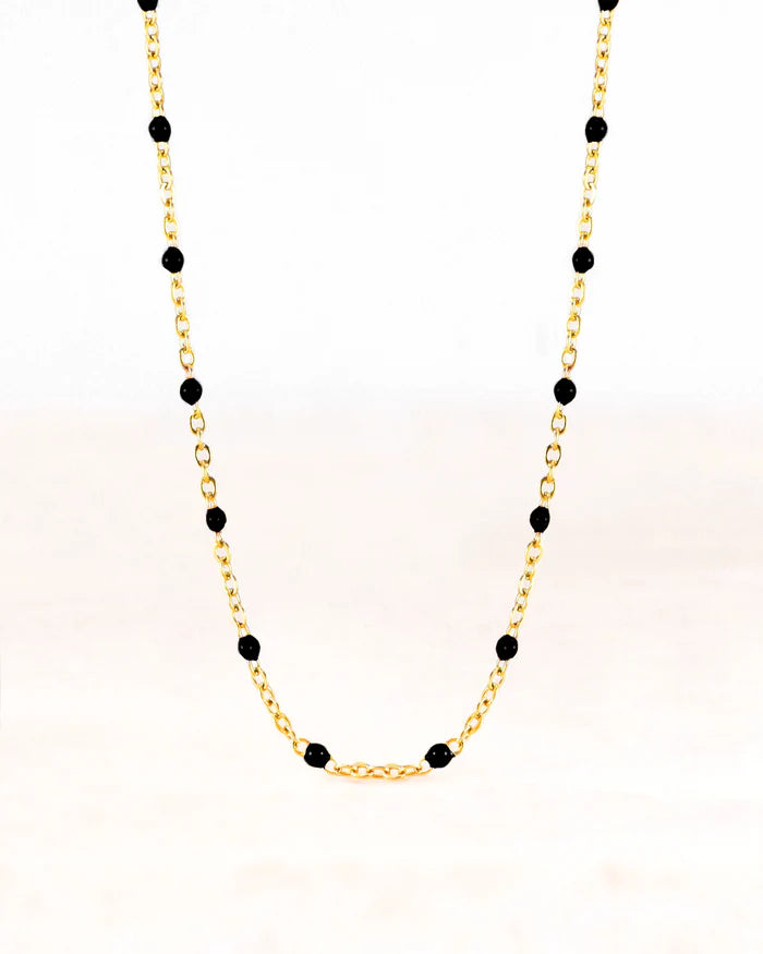 Stainless steel ketting neva goud zwart - conceptstore Liefs uit Zierikzee