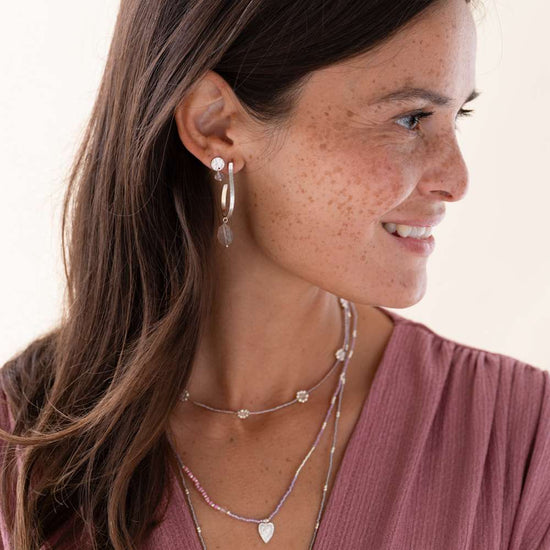 oorbellen attracted rozenkwarts