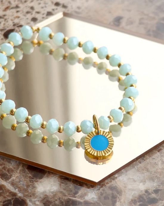 Dara goud | Armband Turquoise