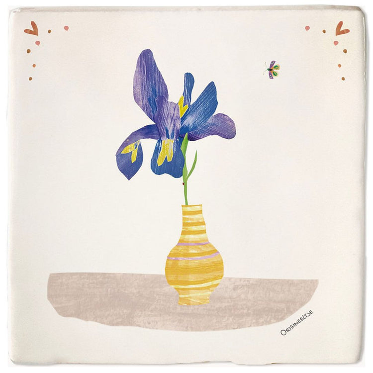 geboortetegel iris - conceptstore Liefs uit Zierikzee