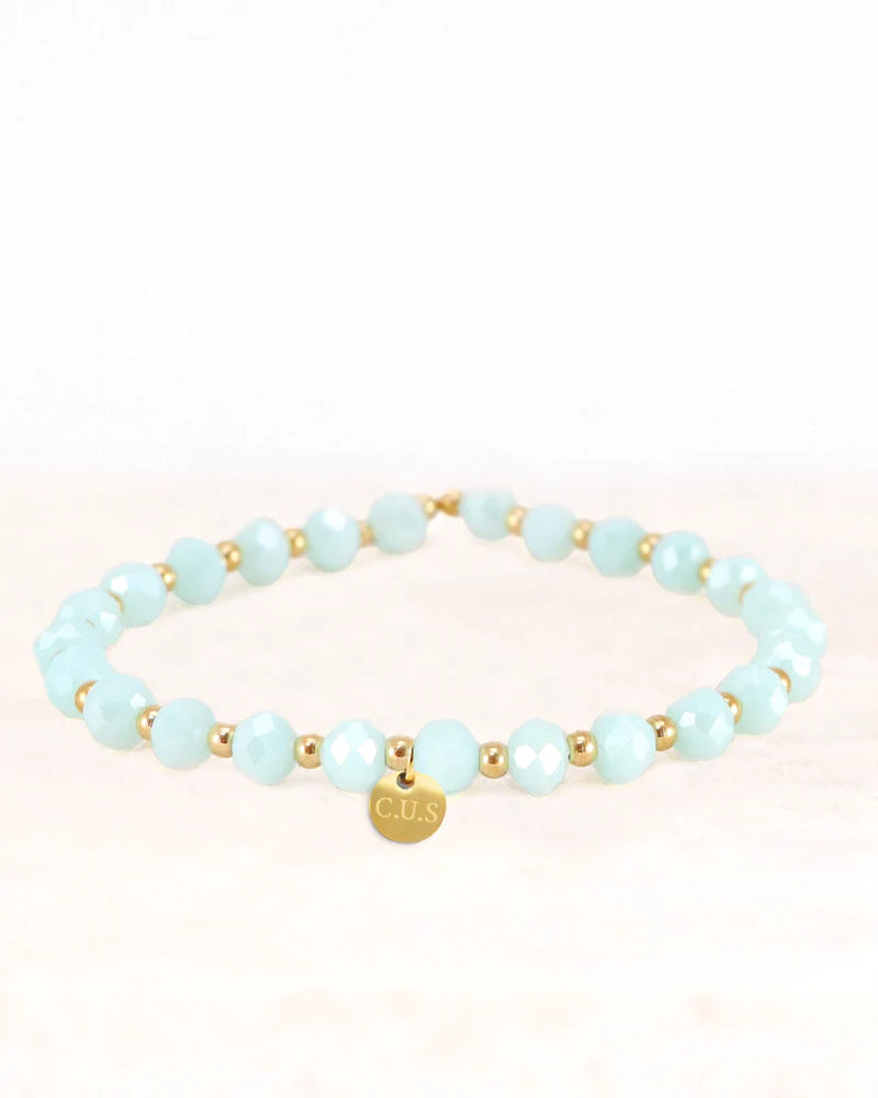 Armband dara goud turquoise - conceptstore Liefs uit Zierikzee 