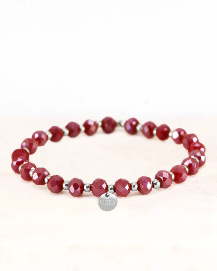 Armband dara zilver rood - conceptstore Liefs uit Zierikzee 