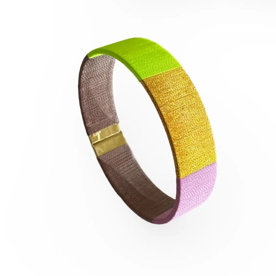 Armband geel, mauve en groen - conceptstore Liefs uit Zierikzee
