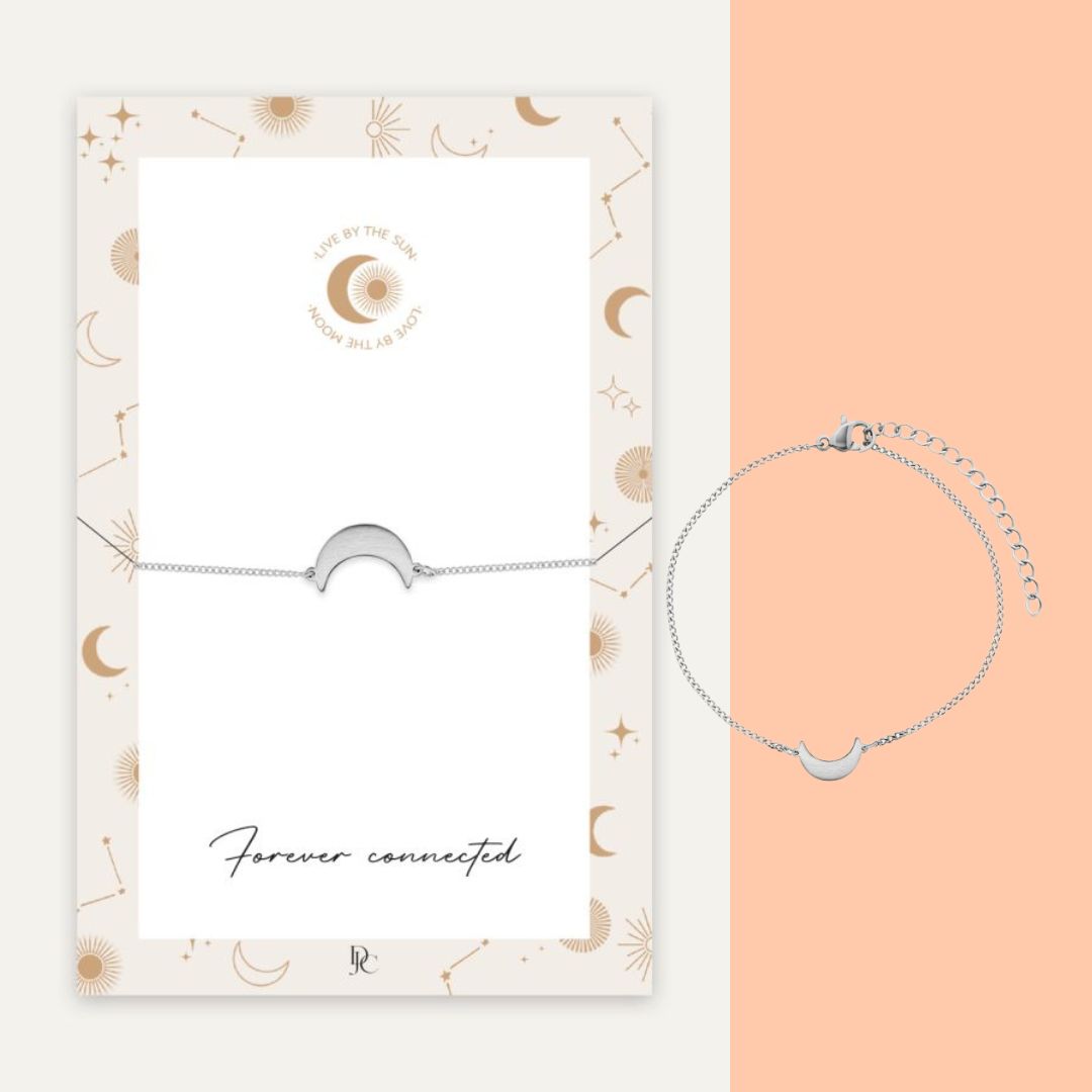 Armband maan zilver - forever connected - conceptstore Liefs uit Zierikzee 