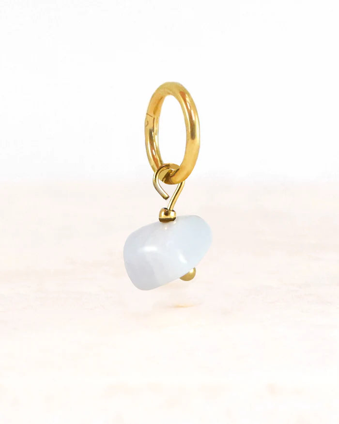 Bedel ayla blue lace agaat  stainless steel - conceptstore Liefs uit Zierikzee 