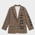 Blazer ruitjes tekst bruin - conceptstore Liefs uit Zierikzee
