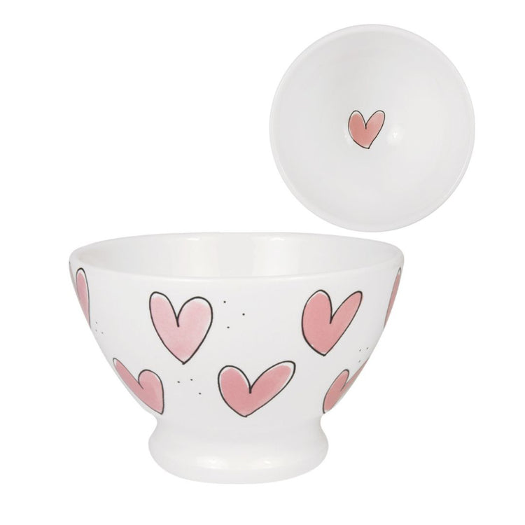 Blond Amsterdam Kom op Voet 13 cm – Even Bijkletsen met Roze Hartjes - conceptstore Liefs uit Zierikzee