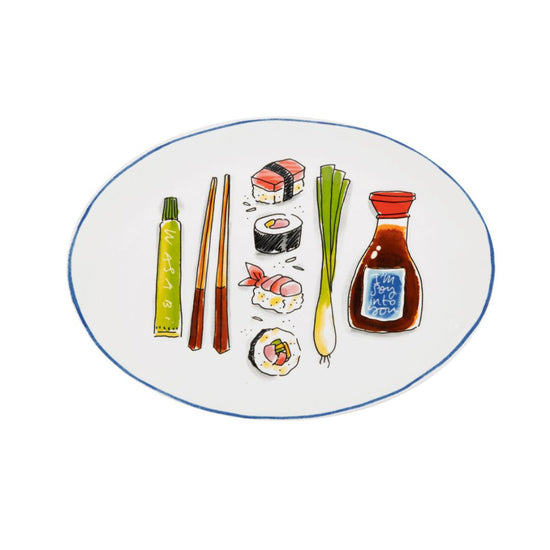 Blond Amsterdam Sushi Bord Ovaal 27 cm – Sushi Collectie - conceptstore Liefs uit Zierikzee 