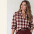 Blouse ruitjes bordeaux - conceptstore Liefs uit Zierikzee 