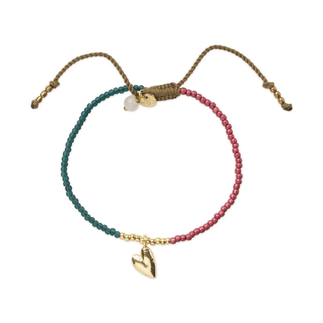 Hoping Rose Quartz Armband – Armband met Rozenkwarts en Hartsymbool - conceptstore Liefs uit Zierikzee 