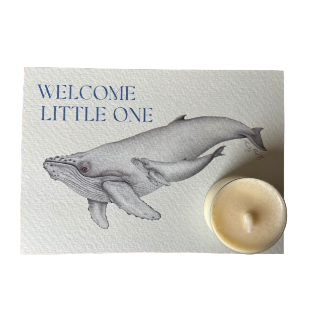 Kaart met geurkaars little one blauw - conceptstore Liefs uit Zierikzee 