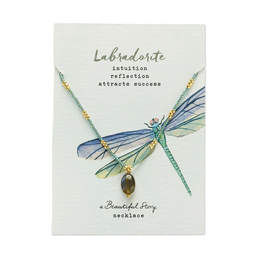 Ketting wishing labradoriet - conceptstore Liefs uit Zierikzee 