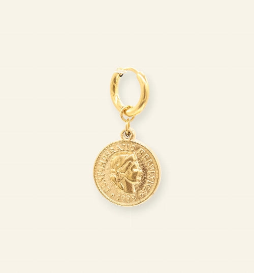 Lucky coin oorbel - Liefs uit Zierikzee 