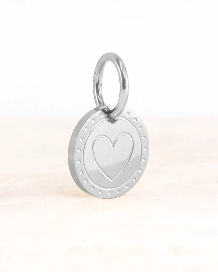 Luna bedel hartje - stainless steel - conceptstore Liefs uit Zierikzee 
