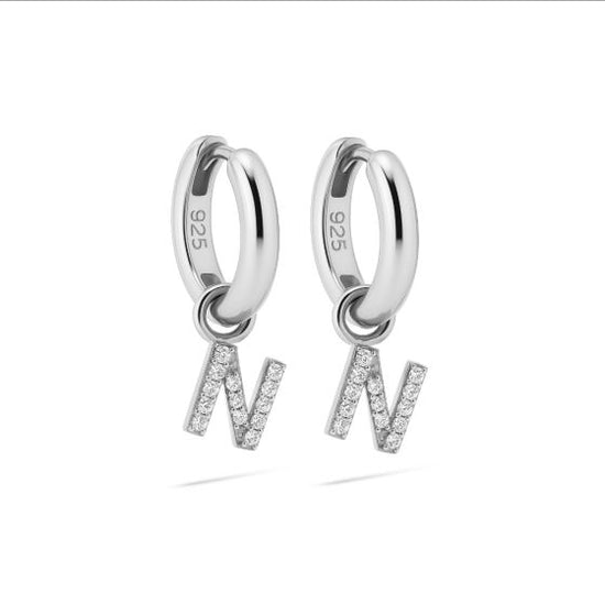 Oorbellen ZILVER ALFABET