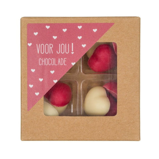 Voor Jou Chocolade – Hartjes | Lief Cadeautje per Post (25g)