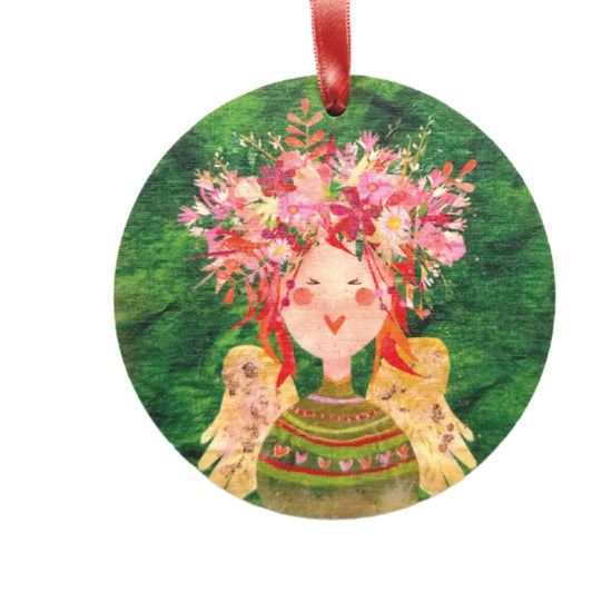 Kerstbal engel groen