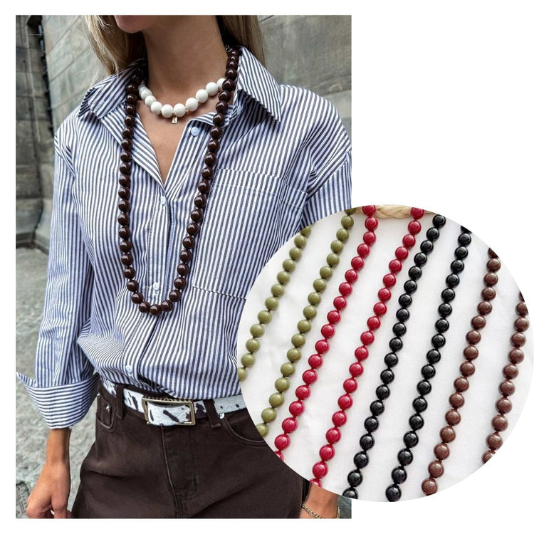 sale lange ketting met groene kralen - conceptstore Liefs uit Zierikzee 