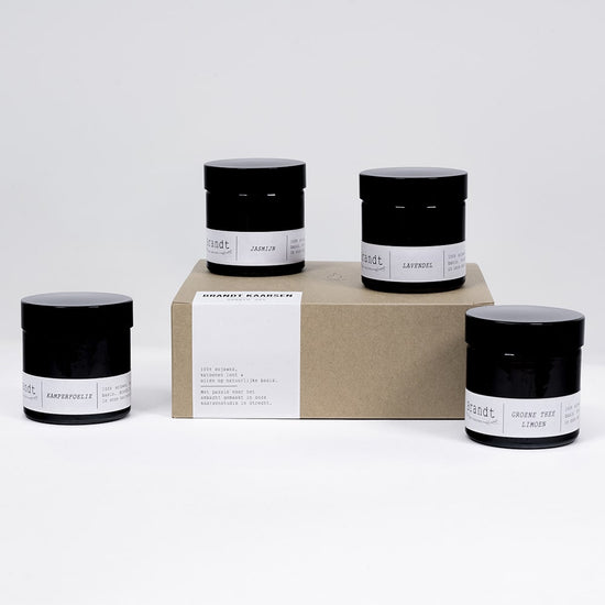 sample set van vier BRANDT kaarsen