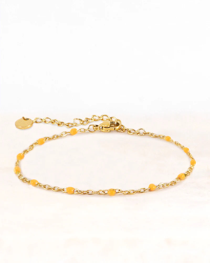 Stainless steel armband neva goud oranje - conceptstore Liefs uit Zierikzee 