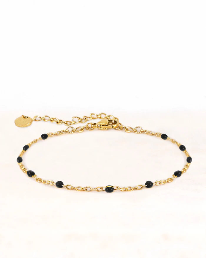 Stainless steel armband neva goud zwart - conceptstore Liefs uit Zierikzee 