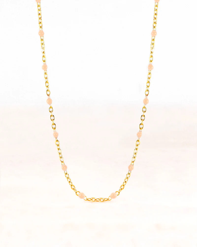Stainless steel ketting neva goud peach - conceptstore Liefs uit Zierikzee 