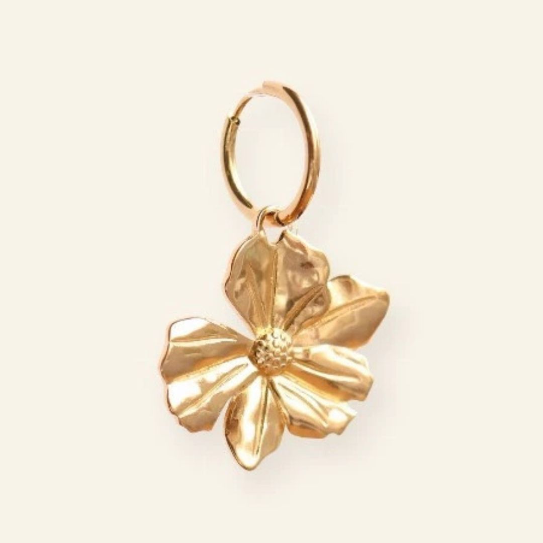 Statement flower oorbel - Liefs uit Zierikzee 