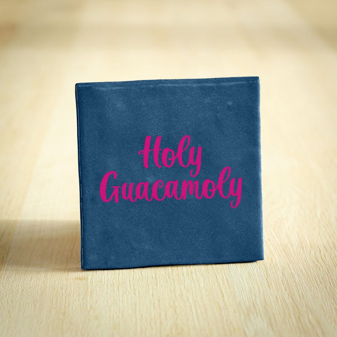 Tegeltje holy guacomoly blauw - conceptstore Liefs uit Zierikzee 