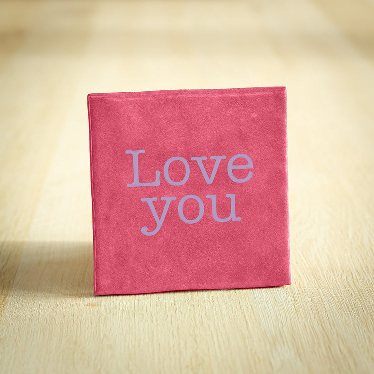 Tegeltje love you donkerroze - conceptstore Liefs uit Zierikzee 