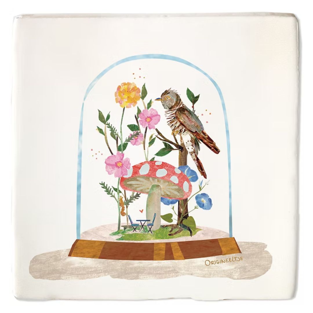 Tegeltje wonderland paddestoel - conceptstore Liefs uit Zierikzee 