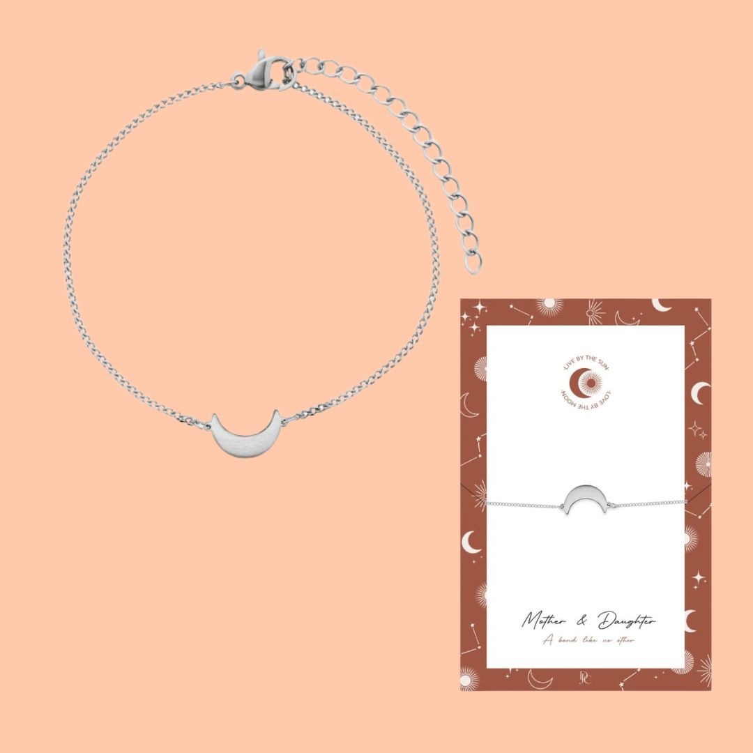 armband maan zilver - moeder dochter - conceptstore Liefs uit Zierikzee