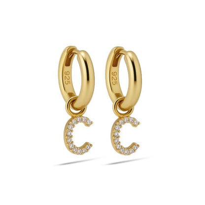 Oorbellen GOUD ALFABET