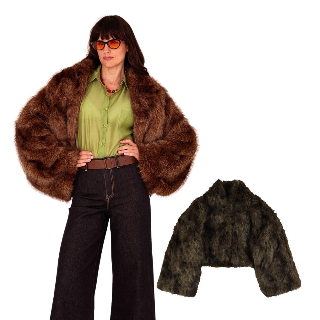 fake fur bontjas bruin - conceptstore Liefs uit Zierikzee 
