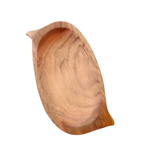 Schale aus Holz Blattform