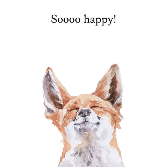 Karte glücklicher Fuchs